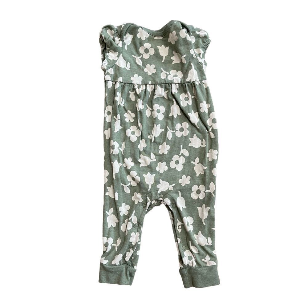 Cat & Jack Green Floral Romper